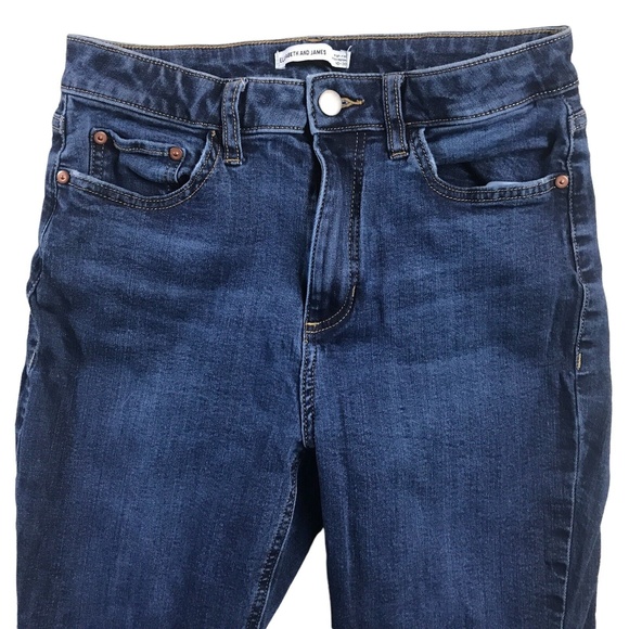 Elizabeth & James High Rise Stovepipe Jeans Medium Wash 28x26 Size 10 Short - Picture 4 of 8